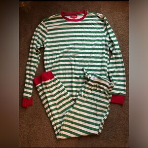 Striped Green and Red Men’s  Pajamas